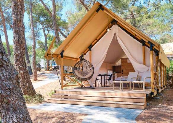 Luxury Glamping Camp Cikat by the Sea in Croatia.