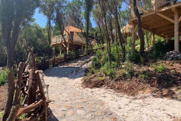 Outside area of the BIgova glamping Montenegro.