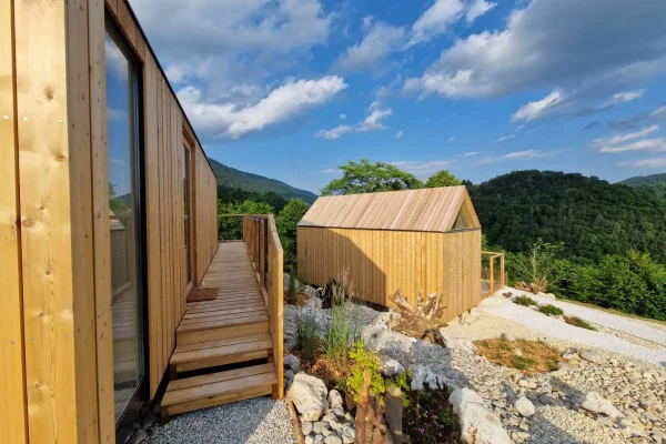 Go Life Center glamping in Slovenia outside.