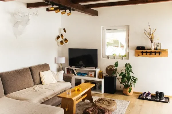 Misfit glamping cabin inside. Glamping in Serbia.