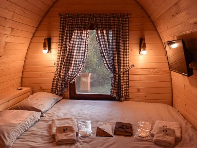 Unutrasnjost glamping tipa smestaja - glamping pod.